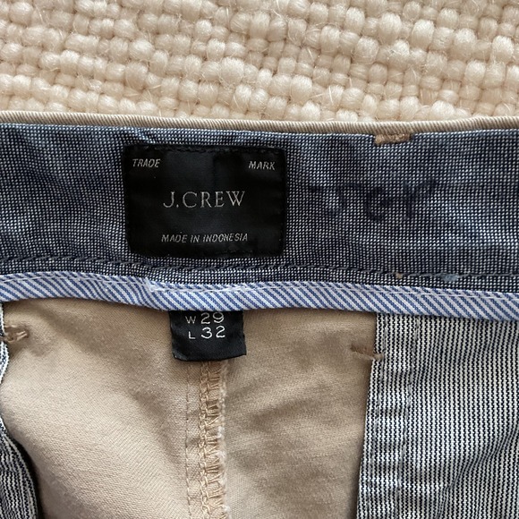 J. Crew 484 Slim Fit Stretch Chino Pants Tan Cotton Blend Men 29x32 Casual Prep - Picture 6 of 8